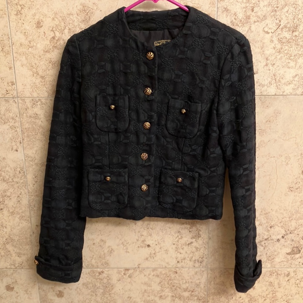 Lucky Brand Stitched Black Jacket- Size Small